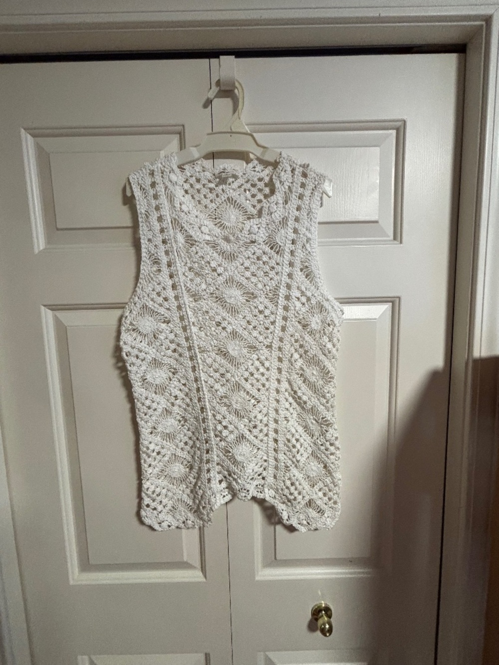 Ultra Pink Crochet Knit Vest